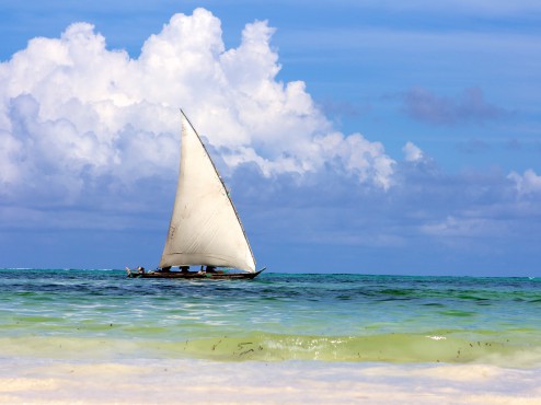 Traditional Sail Boat in Zanzibar